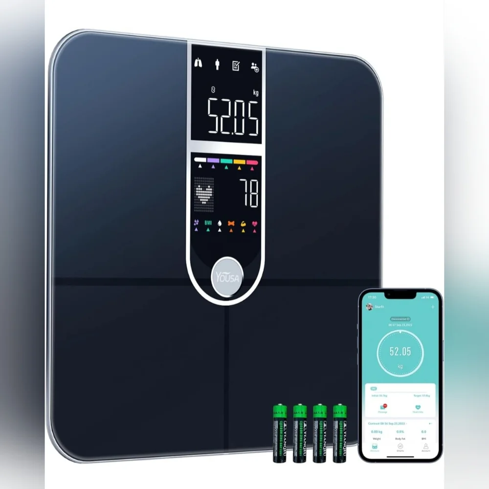 YOUSA Weight Scale Bathroom Scales for Weight VA Large Screen‎ Smart Scale